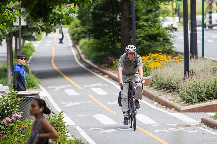 The bike clearance lane